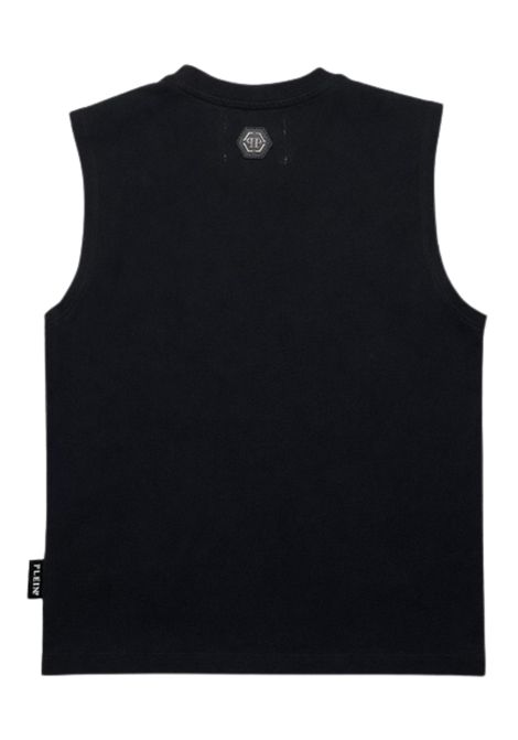 T-shirt bambino nera in cotone Philipp Plein | BTH053NERO